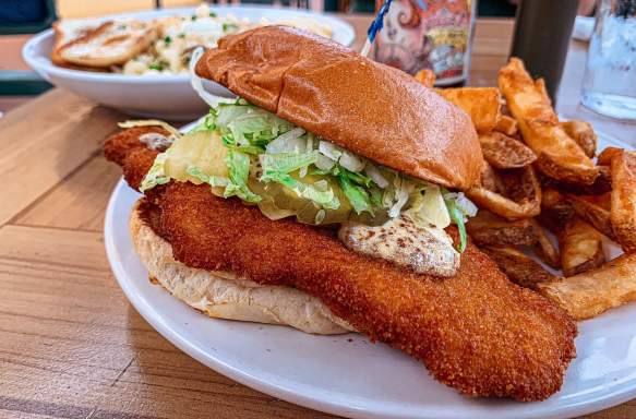 Pork tenderloin sandwich from Upland