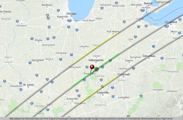 2024 Total Solar Eclipse Map of Totality across the Midwest