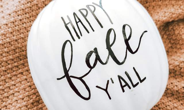 Hand Lettered Pumpkin Craft Night