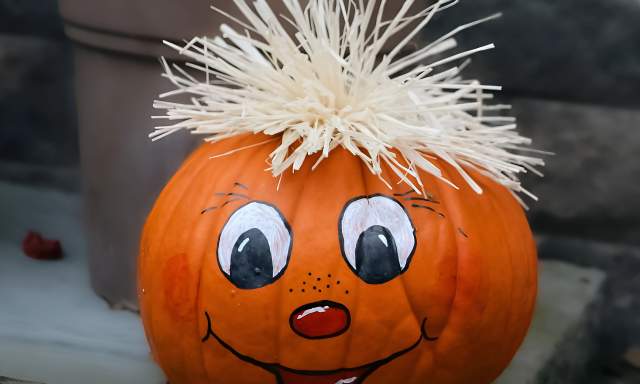 Pumpkin Painting on the Patio