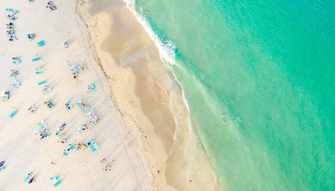 aerial of beach