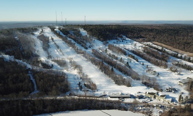 A view of the ski slopes at Jack Frost Big Boulder in the Poconos