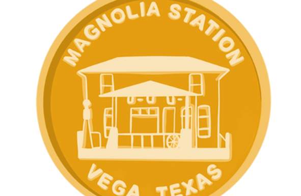 Magnolia Station Coin from the TX Route 66 Passport Program