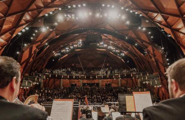 Symphony playing at the Amarillo Globe News Center of Preforming Arts