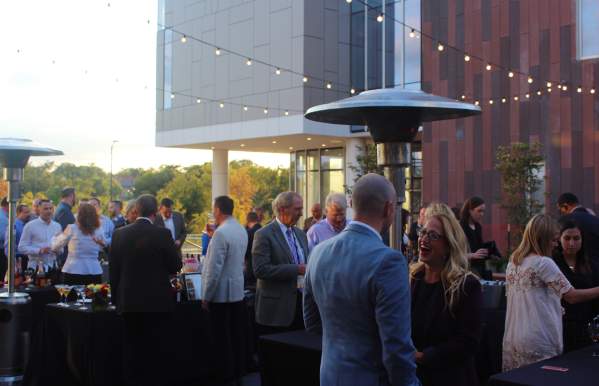Outdoor reception at The Exchange at Bridge Park