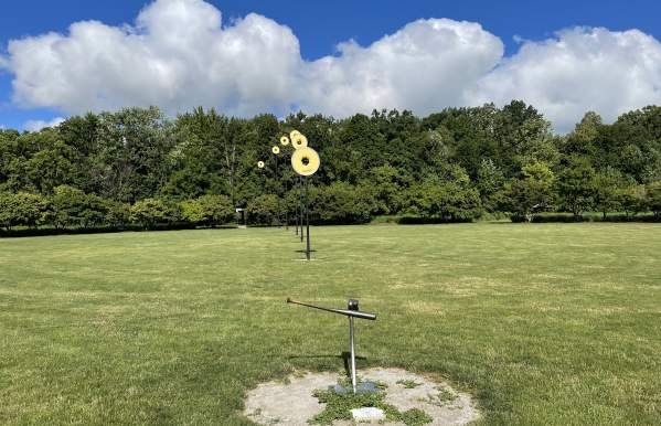 Public art piece, Going, Going...Gone in Darree Fields