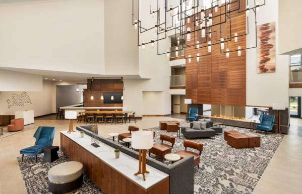 The lobby of the DoubleTree Dublin