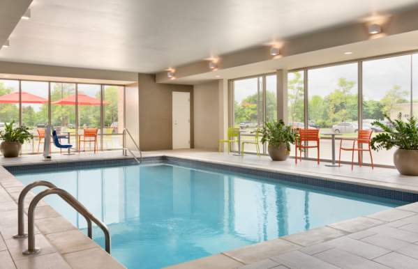 Indoor pool at the Home2 Suites Dublin