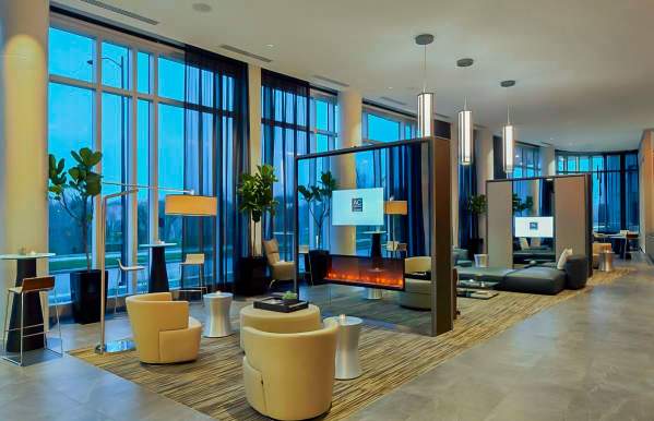 AC Marriot Hotel entrance.