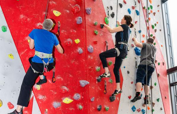 climbing wall at J2 sports centre