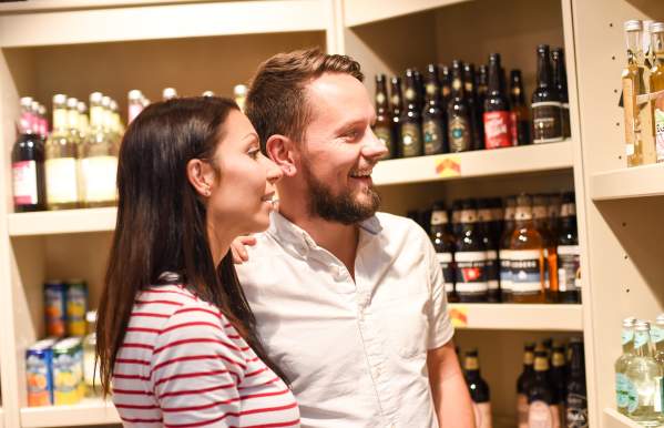 couple browse farm shop