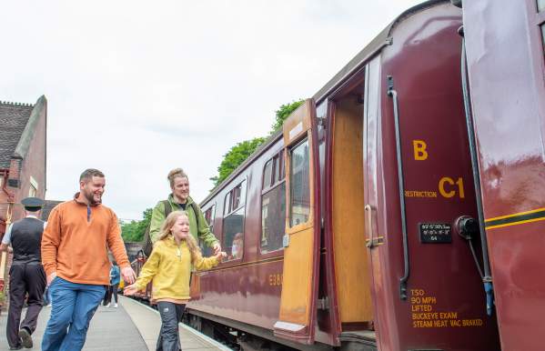 walking to the train