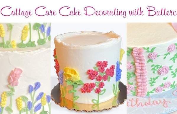 Cottagecore Cake Decorating with Buttercream