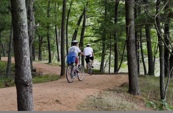 Get outside in the Stevens Point Area with biking along the Green Circle Trail.