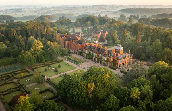 Hoar Cross Hall aerial shot