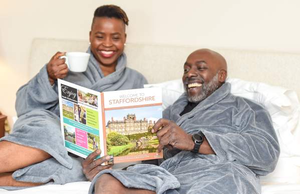 Royal Oak biddulph couple relax in bedroom