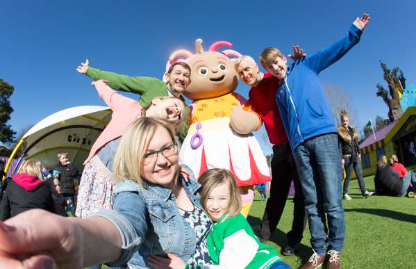 Family at CBeebies with Upsy Daisy