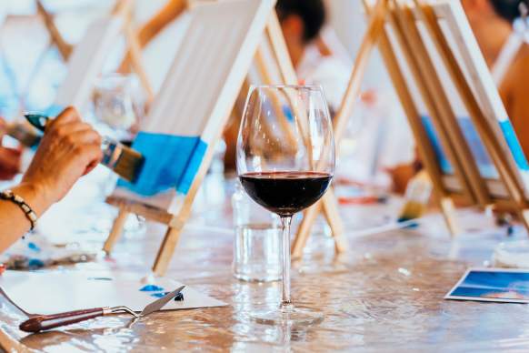 DIY Paint & Sip at GrapeSeed Spa