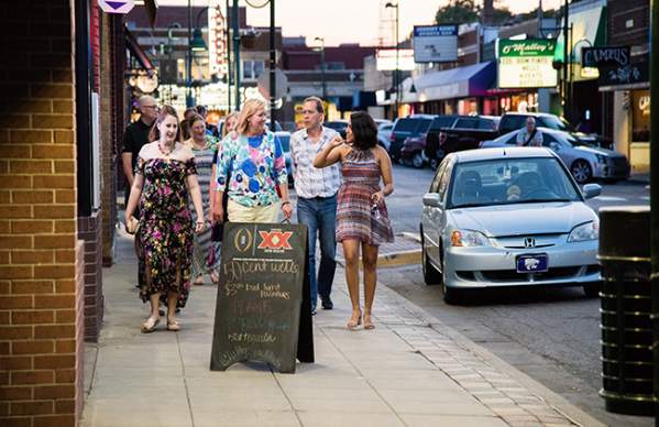 People Walking in Aggieville