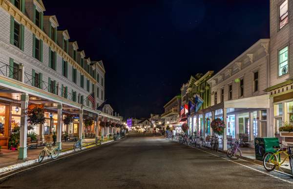 Downtown at night