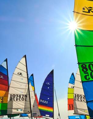 colorful sailboats