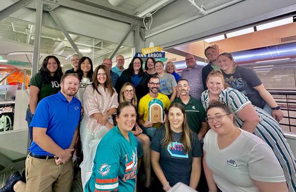 Group photo of staff at Destination Ann Arbor