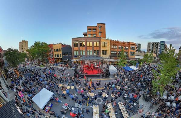 UA Block Party view from drone