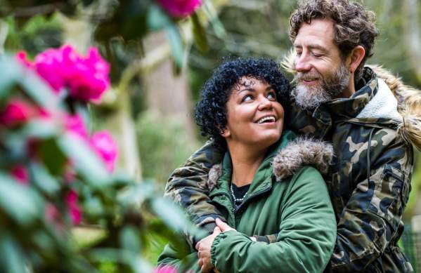 A couple in the grounds of Westonbirt Arboretum near Bristol in spring - credit Johnny Hathaway
