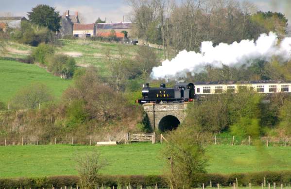 A wide shot of a steam train on the track at Avon Valley Railway near Bristol - credit Avon Valley Railway