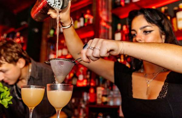 Woman making cocktails - Bristol City Centre BID