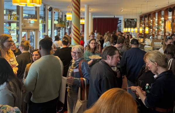 People talking at food and drink event - credit Visit West