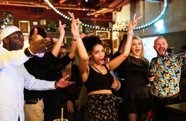 Group of people celebrating - credit Flight Club