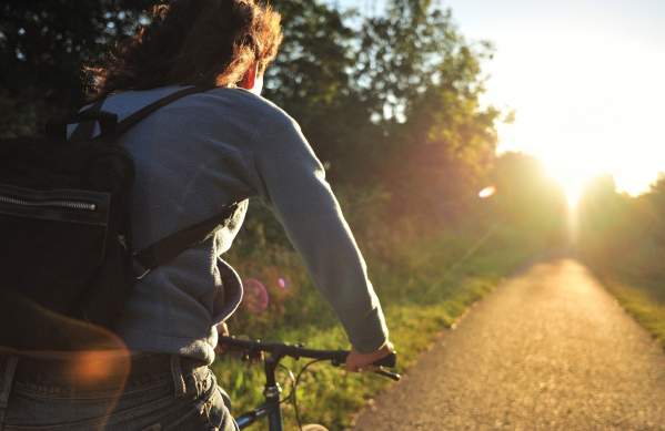 A cyclist on the Bristol & Bath Railway Path - credit Sustrans