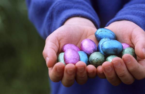 Chocolate Easter eggs at National Trust Tyntesfield, near Bristol