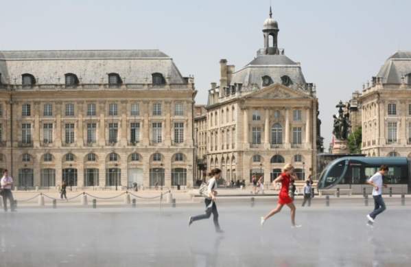 A view of the Place De La Bourse in Bordeaux, France