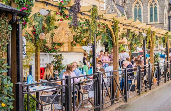 The outdoor terrace at the Racks restaurant in Clifton, West Bristol - credit Racks Bristol