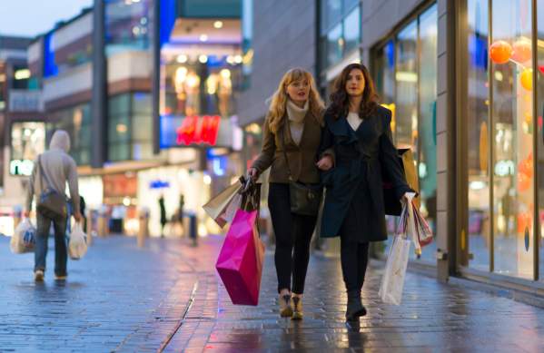 2 women shopping at night - Credit Destination Bristol