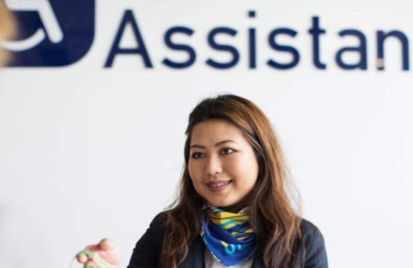 A staff member at the Special Assistance desk at Bristol Airport - credit Bristol Airport