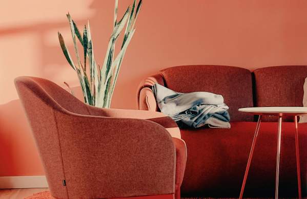 interior of a home chair and sofa