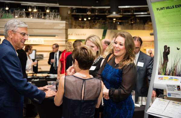 People talking at Expo