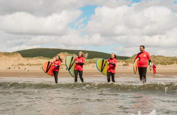 Surfing at Llangennith