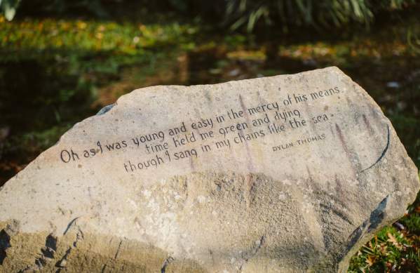 Dylan's Stone at Cwmdonkin Park