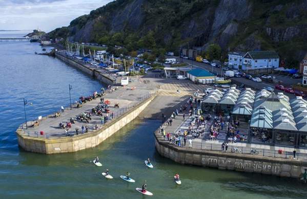 Aerial photo of Mumbles with pier in the background