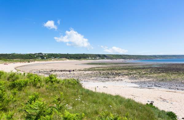 A photograph of Port Eynon on a sunny day.