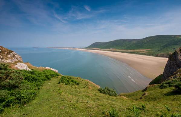 View of rhossili bay