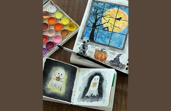 Art Classes at Callahan House: Watercolor Halloween Cards