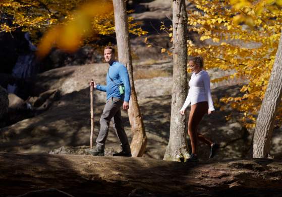 Fall hiking in Cunningham Falls State Park in Frederick County