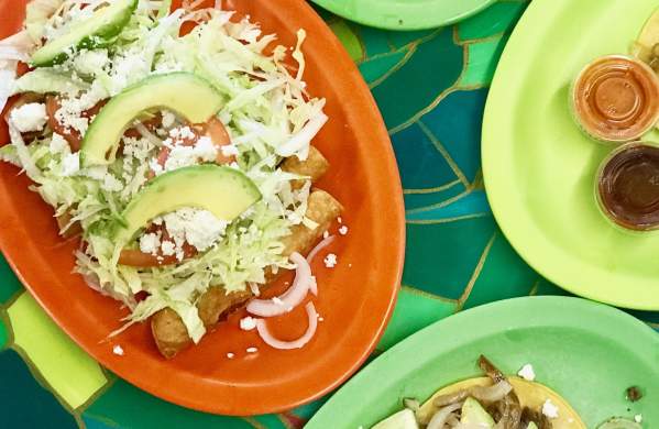 Taco plates from Tacos La Bamba in Beaumont