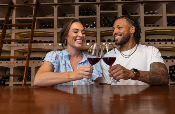 Couple drinking wine
