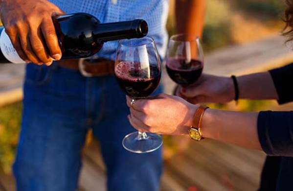 pouring wine